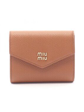 Miu Miu Trifold Wallet VIT.DAINO Square Leather